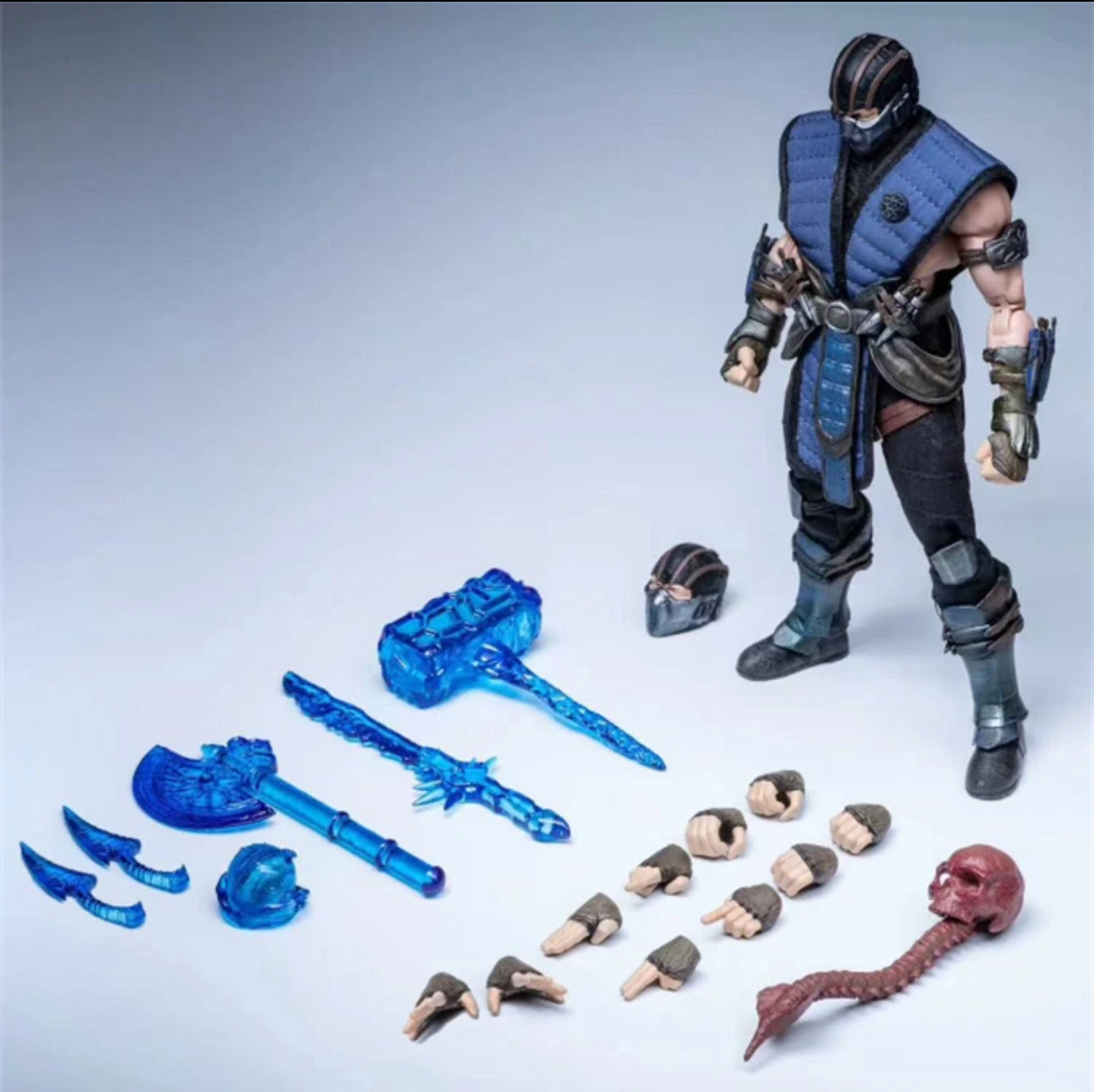 JM toys 1/12 ZK001 Frozen 1:12 Figure SUB ZERO Mortal Kombat 6.5"
