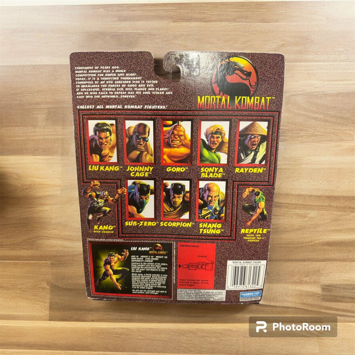 Mortal Kombat Liu Kang Action Figure 1994 Hasbro