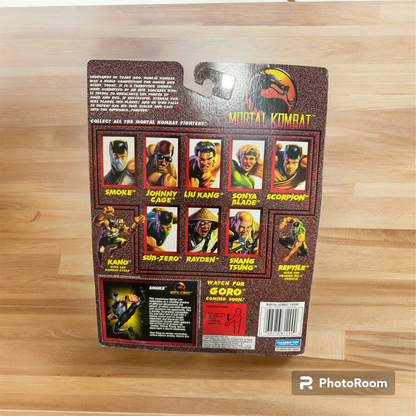 Mortal Kombat Smoke Action Figure 1994 Hasbro