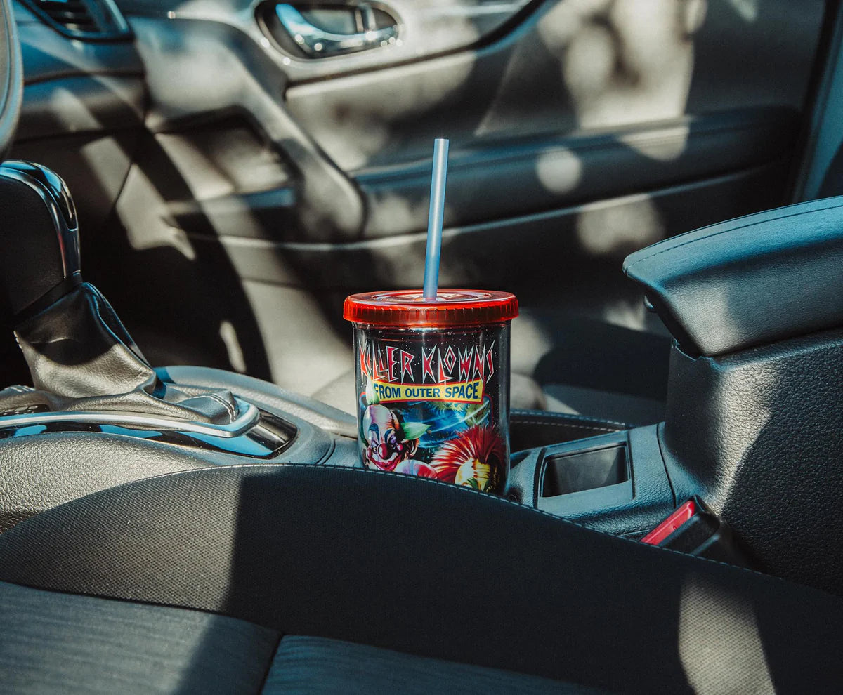 KILLER KLOWNS FROM OUTER SPACE CARNIVAL CUP WITH LID AND STRAW | HOLDS 20 OUNCES