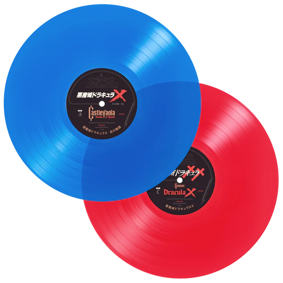 Castlevania: Rondo Of Blood / Dracula X – Original Video Game Soundtrack 2XLP Transparent Blue & Red Vinyl