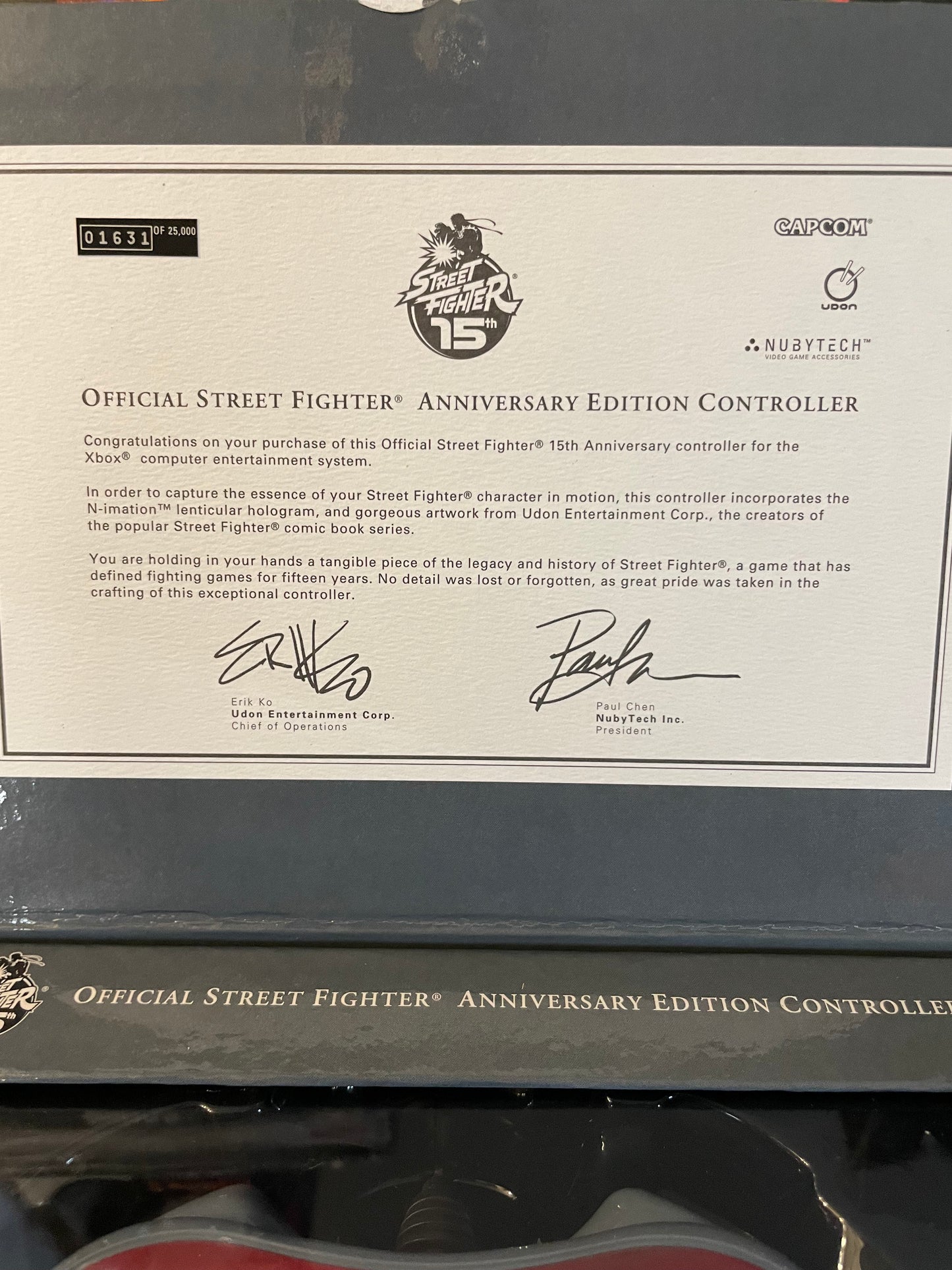 Official Street Fighter 15th Anniversary Bison Original Xbox Controller