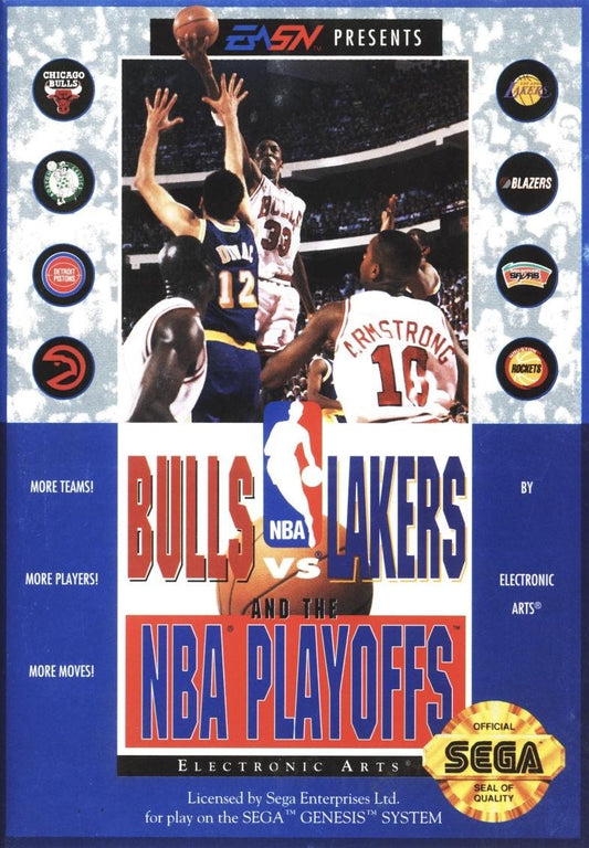 Bulls vs Lakers and the NBA Playoffs Sega Genesis