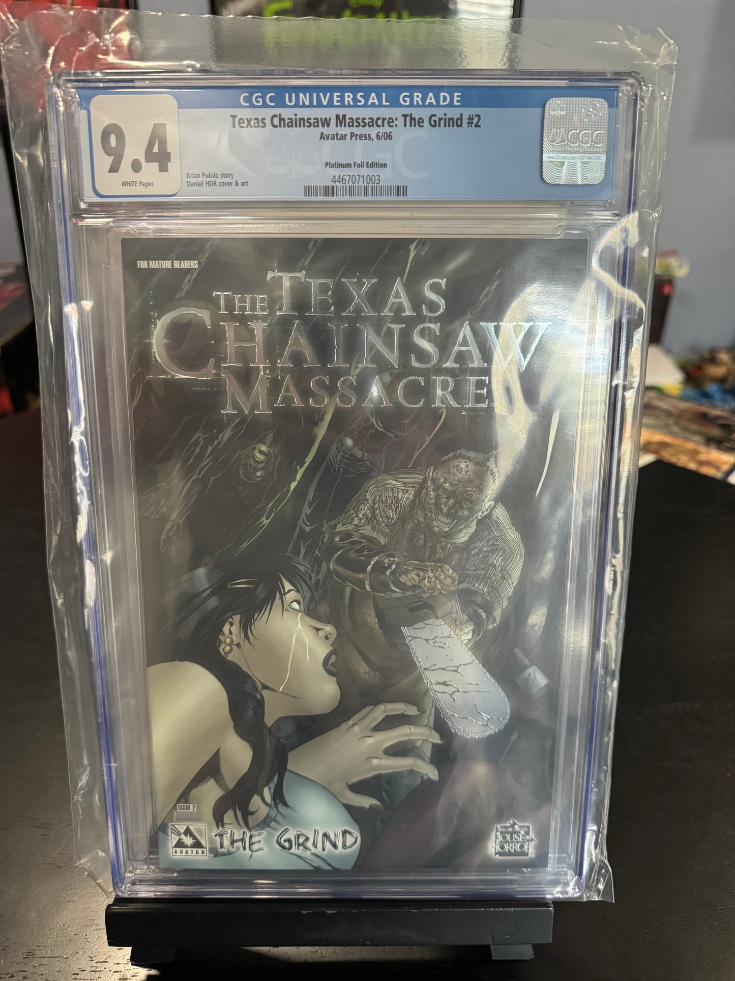 The Texas Chainsaw Massacre: The Grind #2 CGC 9.4 Platinum Foil Edition