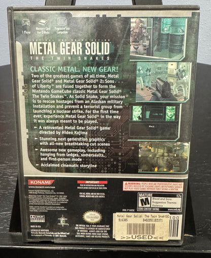 Metal Gear Solid The Twin Snakes Nintendo GameCube