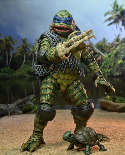 NECA Universal Monsters/Teenage Mutant Ninja Turtles Leonardo as the Creature 7” Action Figure