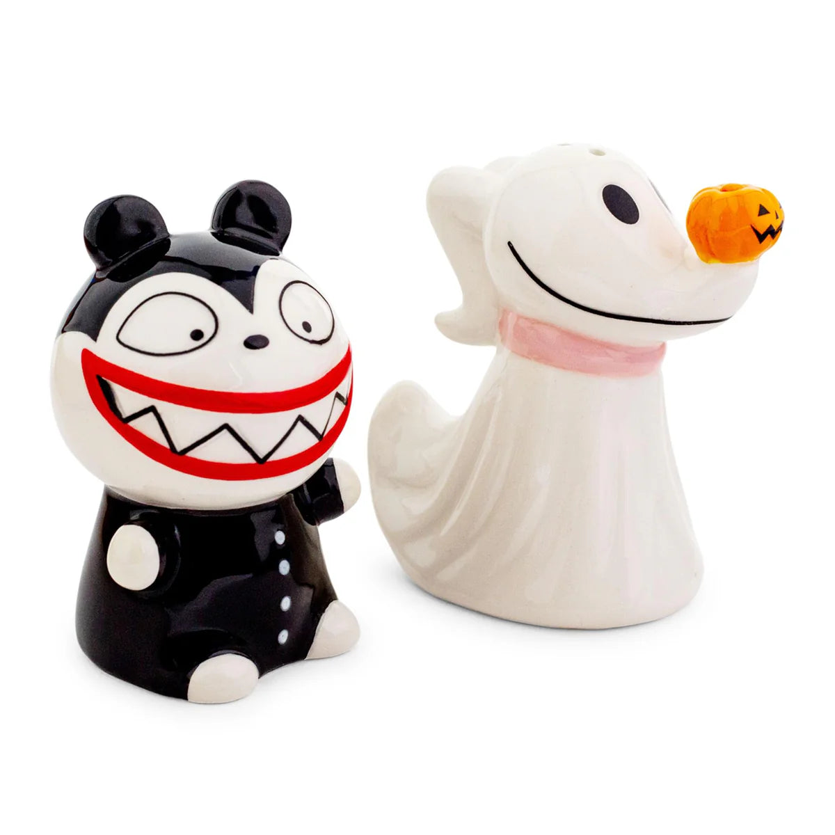 DISNEY THE NIGHTMARE BEFORE CHRISTMAS ZERO AND TEDDY SALT AND PEPPER SHAKER SET