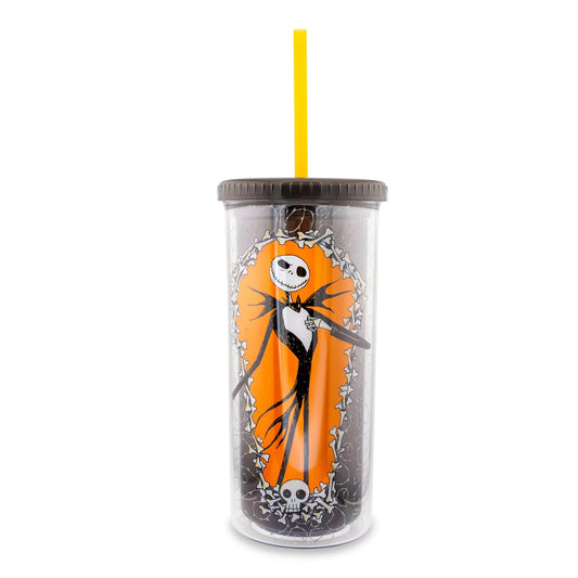 DISNEY THE NIGHTMARE BEFORE CHRISTMAS JACK CARNIVAL CUP WITH LID AND STRAW