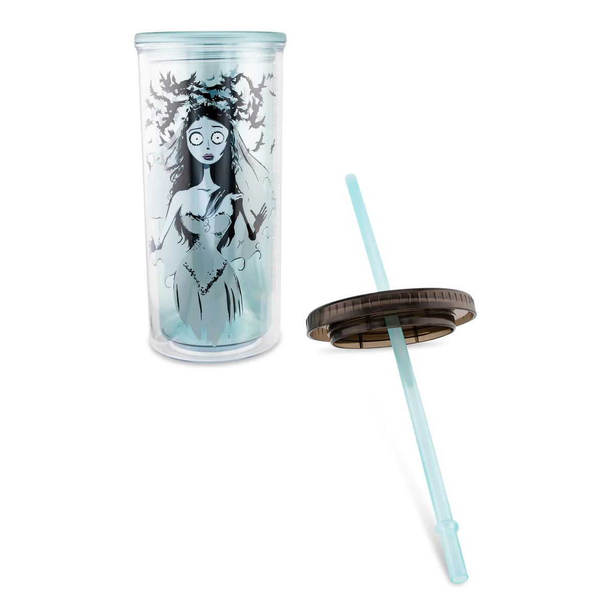 TIM BURTON'S CORPSE BRIDE EMILY 20-OUNCE CARNIVAL CUP WITH LID AND STRAW