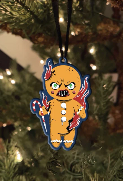 HOLIDAY HORRORS - KRAMPUS - GINGERBREAD MAN METAL ORNAMENT