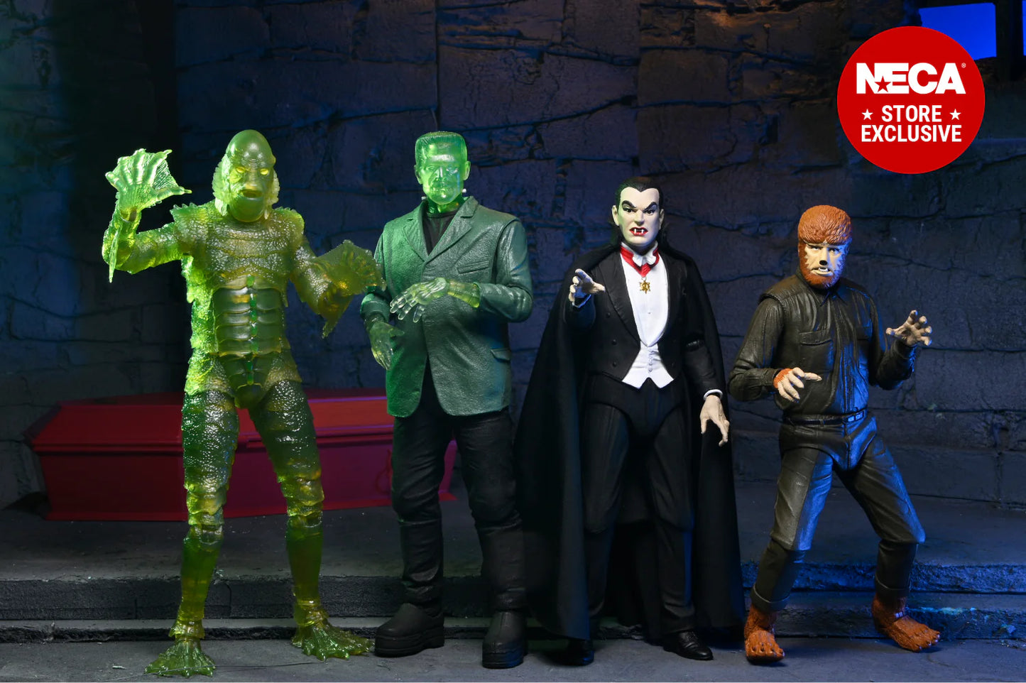 UNIVERSAL MONSTERS - CRYPT CLUB 7” SCALE ACTION FIGURE 4-PACK