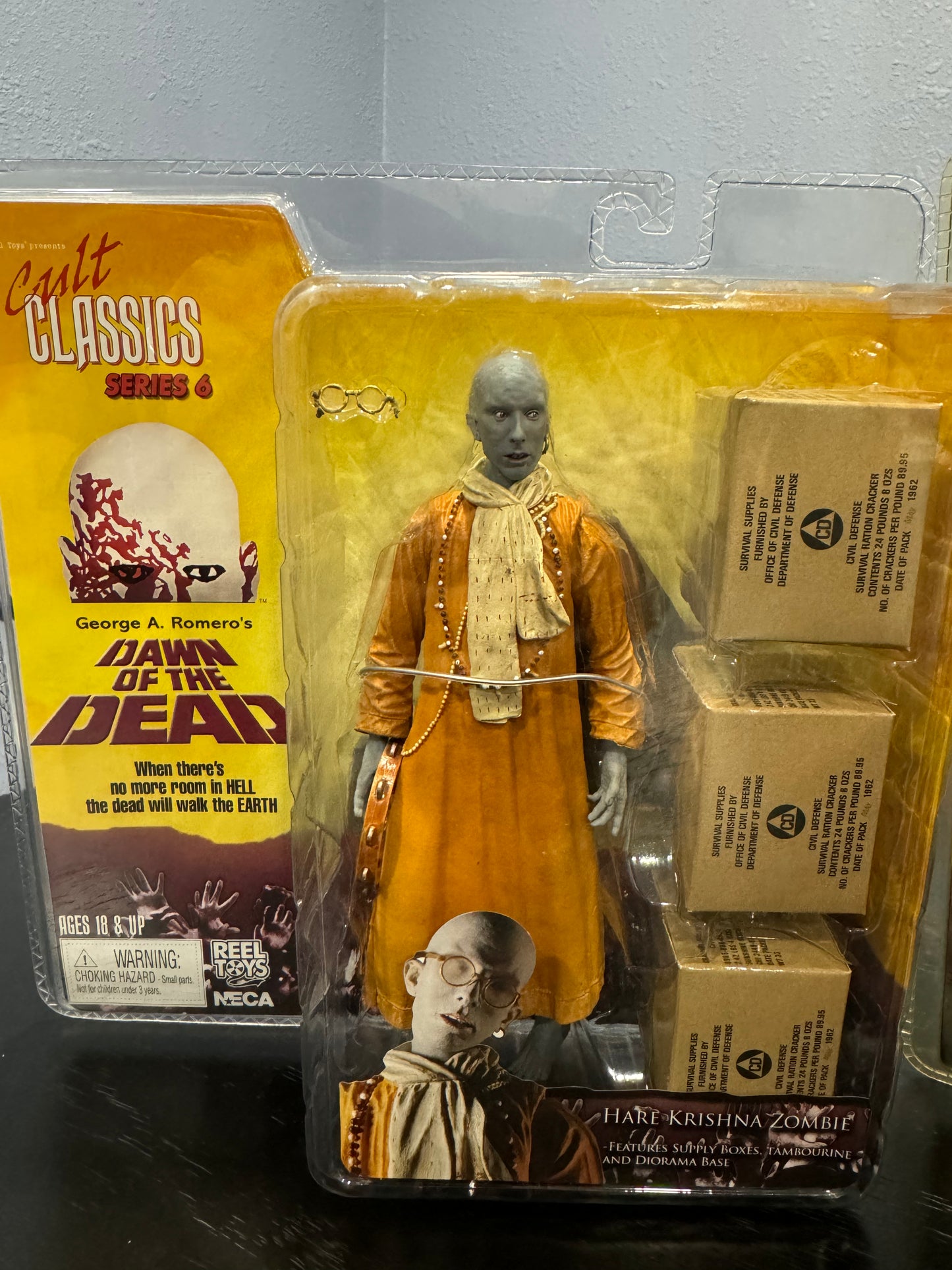 NECA Cult Classics Series 3 Dawn of the Dead Flyboy, Plaid Shirt Zombie & Hare Krishna Zombie