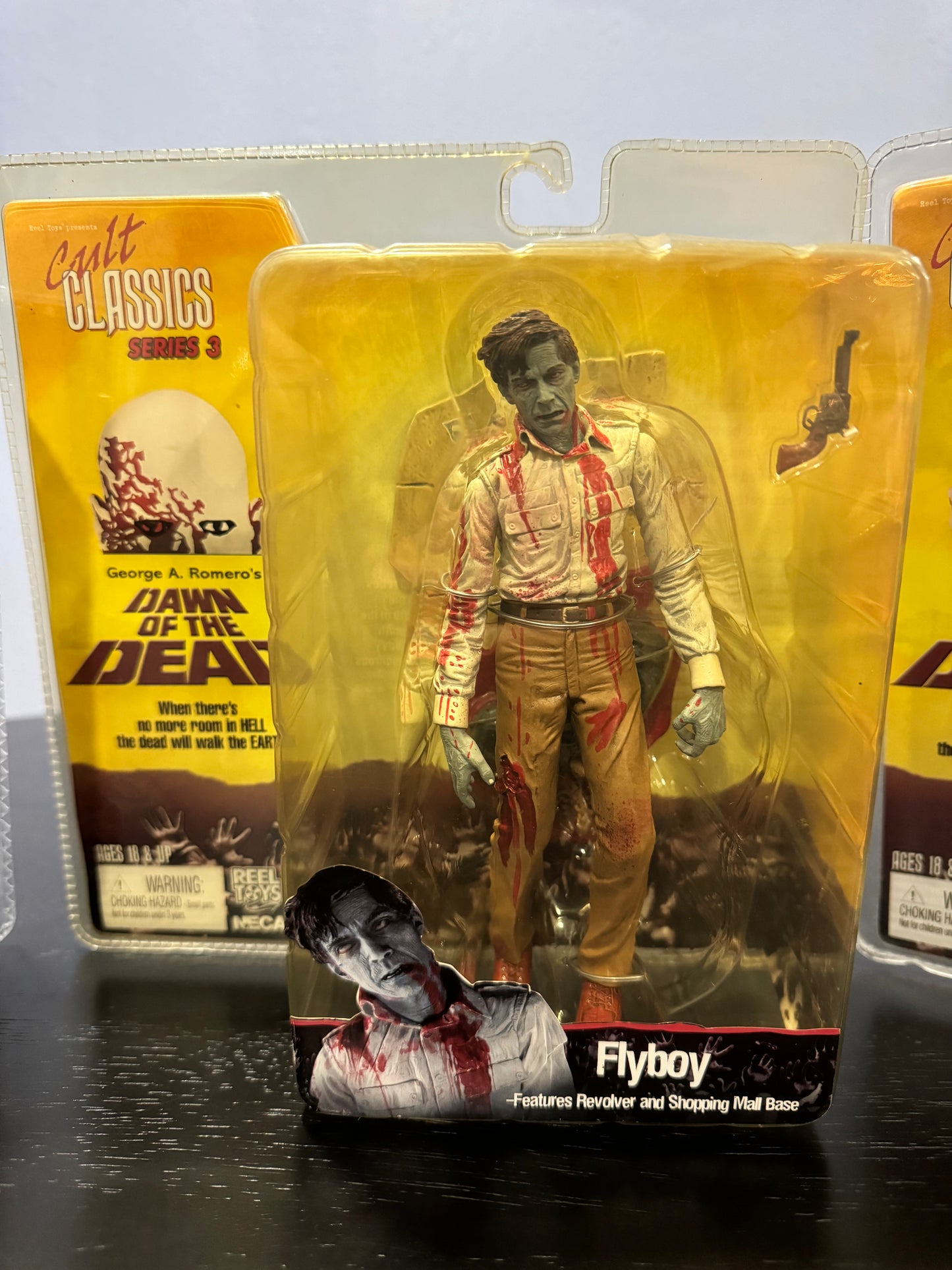 NECA Cult Classics Series 3 Dawn of the Dead Flyboy, Plaid Shirt Zombie & Hare Krishna Zombie