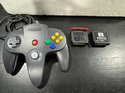 Nintendo 64 Console NUS-S-HA-JPN-1 Japanese Version W/ Expansion Pak, Jumper Pak & Extra Controller