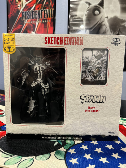SPAWN WITH THRONE SKETCH EDITION (GOLD LABEL) SDCC 2023 EXCLUSIVE