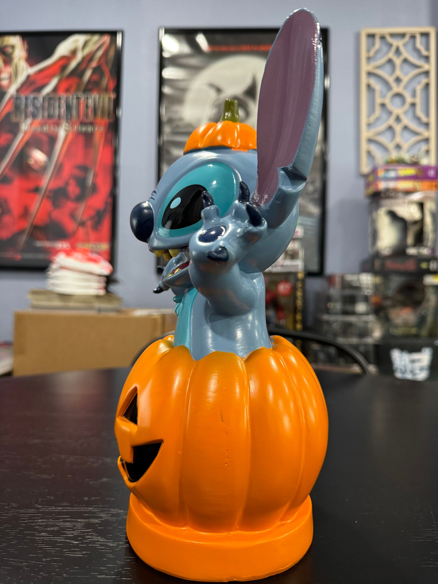 Disney Stitch Pumpkin Jack-O-Lantern Statue