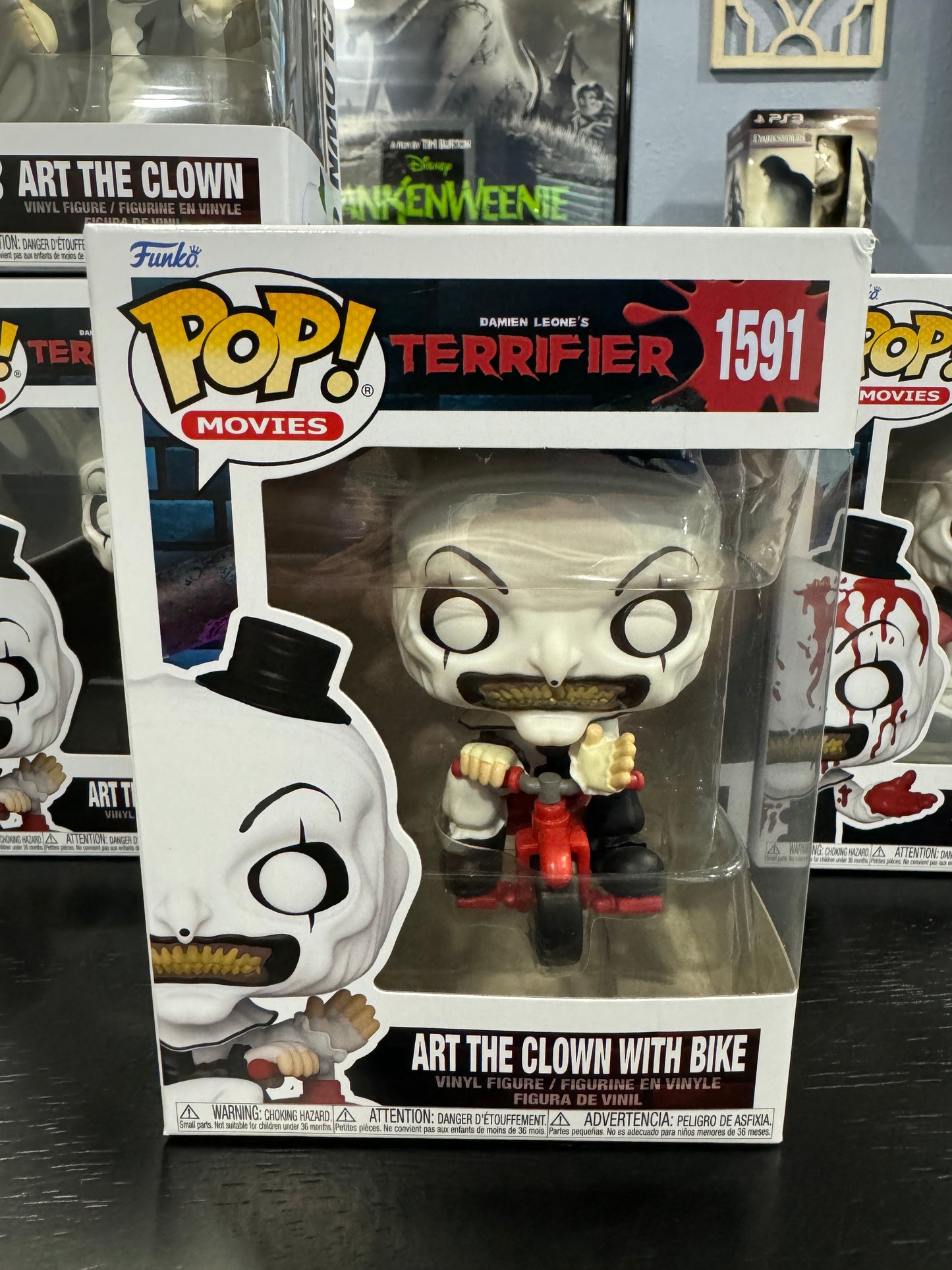 TERRIFIER POP! ART THE CLOWN WITH BIKE