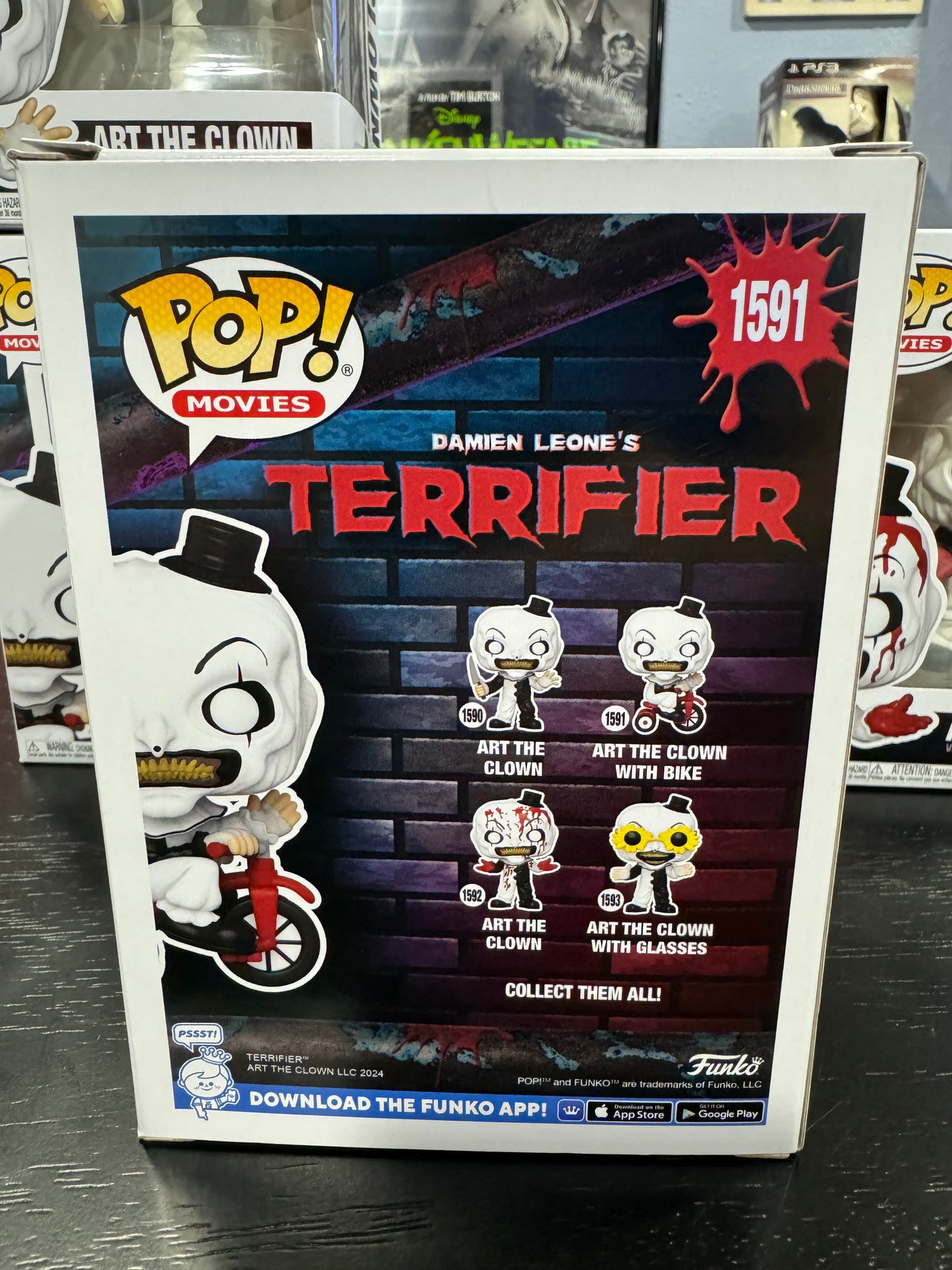 TERRIFIER POP! ART THE CLOWN WITH BIKE