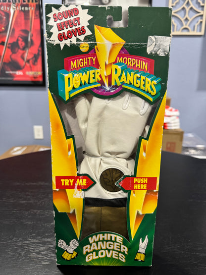 Mighty Morphin Power Rangers White Ranger Gloves