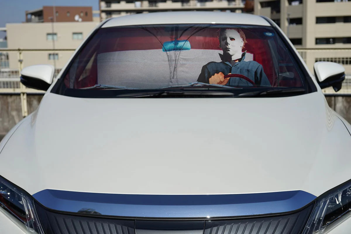 HALLOWEEN MICHAEL MYERS SUNSHADE FOR CAR WINDSHIELD | 64 X 32 INCHES