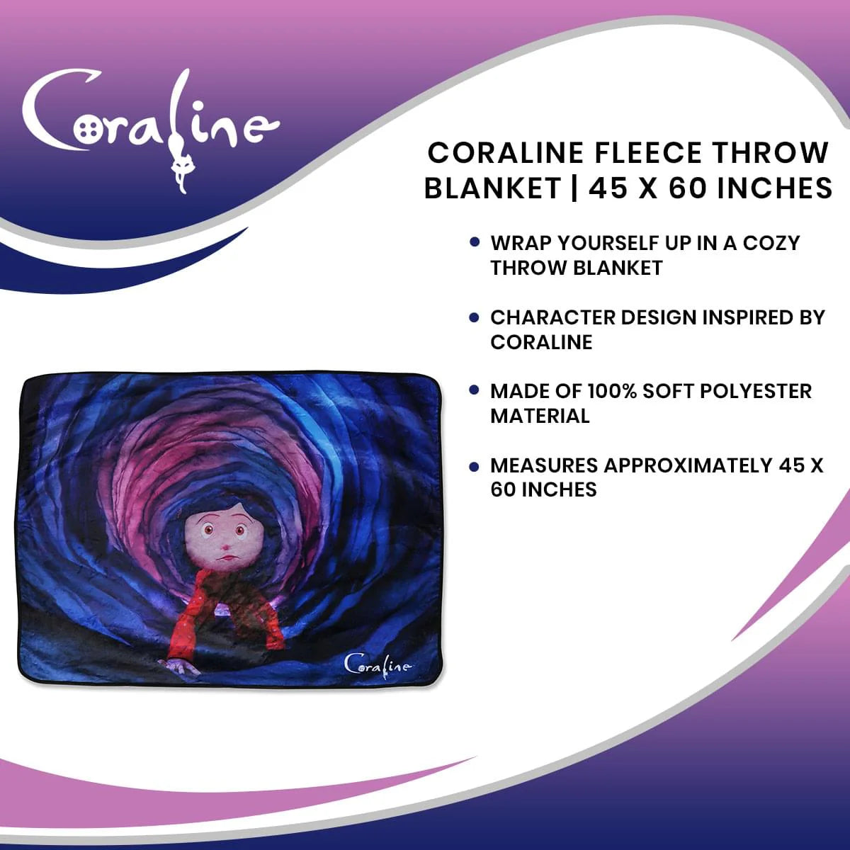 CORALINE FLEECE THROW BLANKET | 45 X 60 INCHES