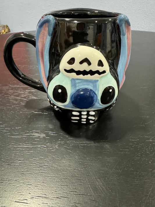 Stitch Skeleton Halloween Mug