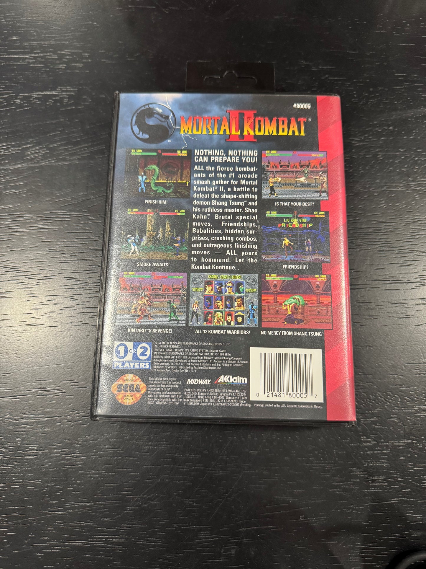 Mortal Kombat II Sega Genesis