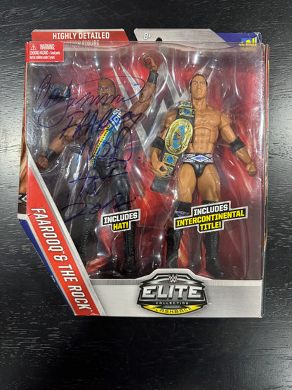 Signed WWE Flashback Elite Collection Farooq & The Rock