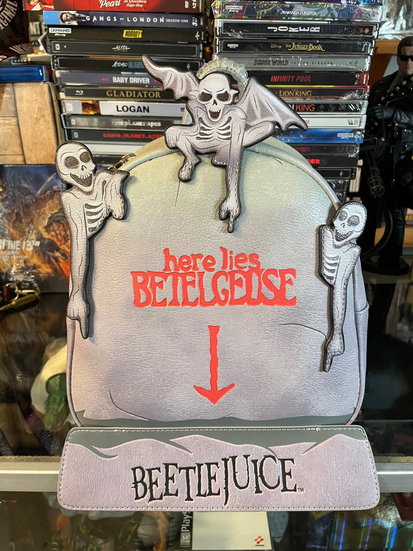 Beetlejuice Tombstone Glow-in-the-Dark Mini-Backpack - Entertainment Earth Exclusive